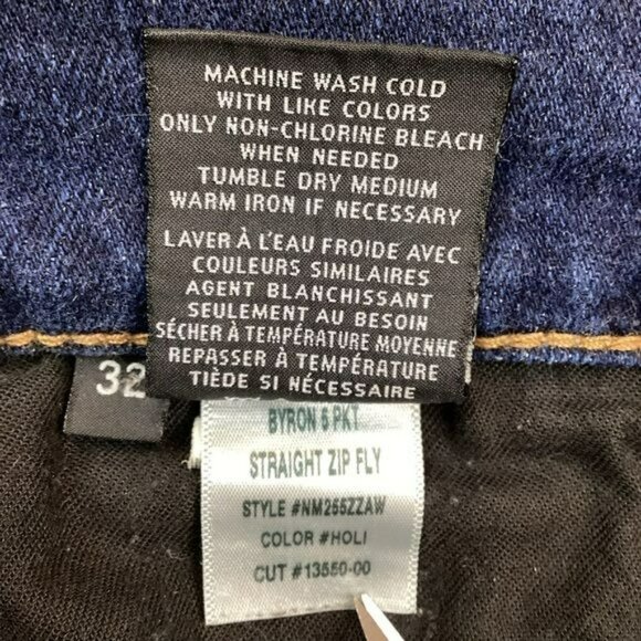 Hudson Mens Byron Straight Zip Fly Jeans 32 Dark Wash Cotton/Polyester - Picture 6 of 14